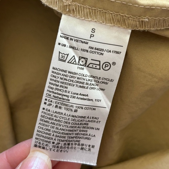 Banana Republic Poplin Knee Length Shirt Dress in Khaki,
Size Small - Picture 6 of 9